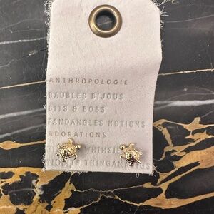 Anthropologie turtle Stud Earrings